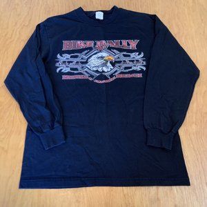 Vintage 2001 Bike Week Tee Myrtle Beach Biker Rally T Shirt Made in USA LS